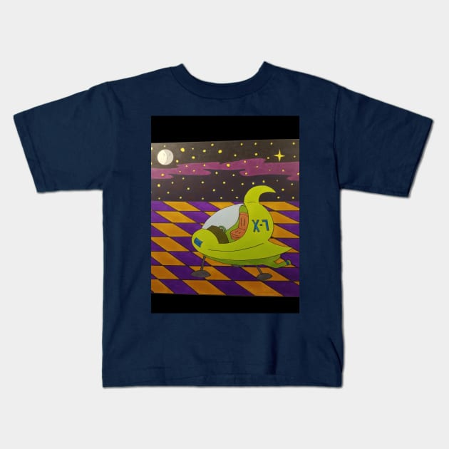 Alien Craft Kids T-Shirt by Loose Tangent Arts